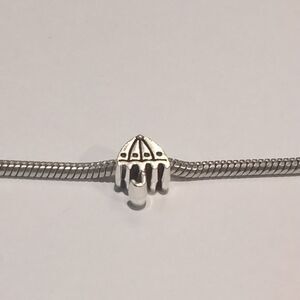 Silver Umbrella‎ Charm for Pandora Style Bracelet